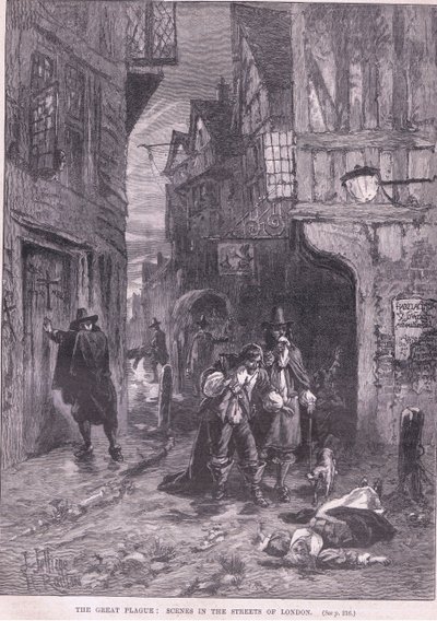 The Great Plague: Scenes in the streets of London AD 1665 by Herbert Railton